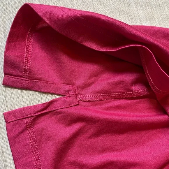 Men’s Bugatchi High Neckline Short Sleeve 100% Cotton Pink Medium - Picture 11 of 15